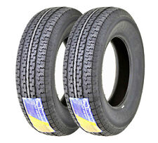 2 FREE COUNTRY ST205/75R14 Trailer Tires 205 75 14 8PR Scuff Guard Steel Belted picture