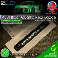 Audi Black Quattro Emblem 3D Badge Rear Liftgate Trunk OEM for A3 A4 A5 A6 Q5 TT picture