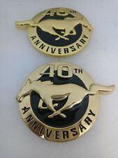 2004 FORD MUSTANG 40th ANNIVERSARY PONY EMBLEM SET **GOLD** picture