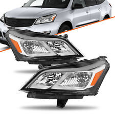 [Grey Bezel] Headlights For 2013-2017 Chevy Traverse Chrome Headlamps LH+RH Sets picture