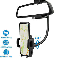 Universal 360° Car Rear-view Mirror Mount Stand Holder Cradle For Cell Phone GPS picture