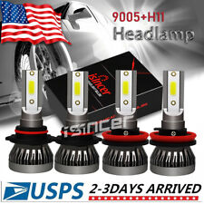 2-Sides LED Headlight Bulbs Conversion Kit 9005 H11 High Low Beam Bright White picture