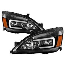 ( xTune ) For Honda Accord 03-07 2/4Dr LED DRL Crystal Headlights Black 9949425 picture