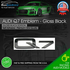 Audi Q7 Gloss Black Emblem 3D Trunk Logo Badge Rear Tailgate Lid Nameplate SQ7 picture