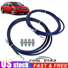 For 96-00 Honda Civic EK, Stainless Rear Flexible Brake Lines Replacement Kit US picture