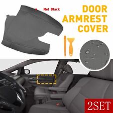 Fits 11-2017 Honda Odyssey Leather Door Panels Armrest Cover Trim Dark Gray 2SET picture