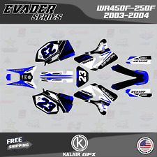 Graphics Kit for YAMAHA WR250F and WR450F years 2003 2004 Evader-Blue picture