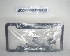 Mercedes-Benz AMG 3D Carbon Fiber Look License Plate Frame W/AMG Nameplate  picture
