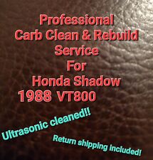 1988 VT800 Honda Shadow Professional CARB CLEAN & REBUILD SERVICE VT 800 picture