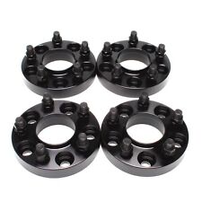 2015-2023 Ford Mustang 5X114.3 Wheel Spacers Hub Centric Black 14x1.5 Stud 1'' picture