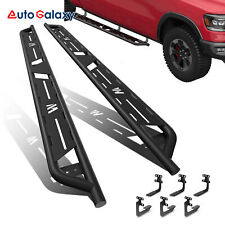 Pair Running Boards Nerf Bars For 2019-24 Ram 1500 Crew Cab Side Steps Black New picture