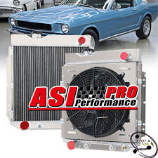 For Ford 65-66 Mustang 5.0,V8 1960-1965,63 Falcon 3Row Radiator Shroud Fan Relay picture
