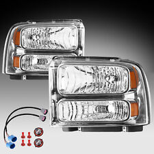 Fit 1999-2004 Ford F250 Ford Super Duty Excursion Conversion Headlights W/bulb picture
