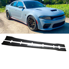 Carbon Fibre Side Skirts Fits for 2020-2023 Dodge Charger Widebody Extension Lip picture