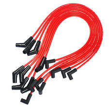 HEI RED Spiral Core SPARK PLUG WIRES 45 DEGREE END For BBC CHEVY 396-427-454-502 picture