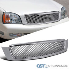 Fits 00-05 Cadillac DeVille Chrome Mesh Honeycomb Front Upper Hood Bumper Grille picture