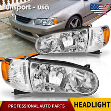 Chrome Headlights For 2001 2002 Toyota Corolla w/ Corner Signal Lamps Headlamps picture
