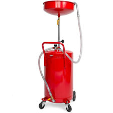 20 Gallon Waste Oil Drain Capacity Tank Portable Wheel Hose Air Operate Drainer picture