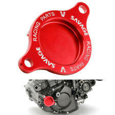 Red CNC Engine Oil Filter Cover Cap For HONDA CRF250R/RX CRF450R CRF450RX/450L picture