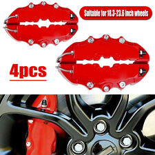 4x Red 3D Style Front+Rear Car Disc Brake Caliper Cover Parts  Brake Accessories picture