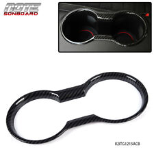 CUP HOLDER COVER FRAME CARBON FIBER INTERIOR ACCESSORIES TRIM FIT FOR MUSTANG picture