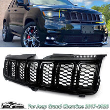 For 2017-2020 Jeep Grand Cherokee Front Bumper Upper Grille Gloss Black Trim US* picture