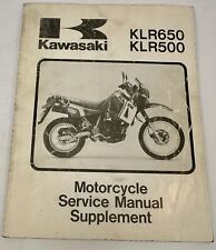 1987-1995 OEM  KAWASAKI KLR650/KLR500 MOTORCYCLE SUPPLEMENT MANUAL 99924-1080-55 picture