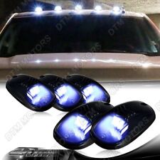 5pcs Smoked Lens Cab Roof Marker White LED Roof Top Truck Running Driving Light picture