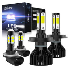 For Hyundai Tucson 2005-2009 4x Bulbs LED Headlights Hi/Low + Fog Lights 6000K picture
