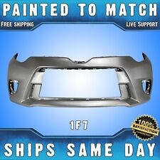 NEW *Painted 1F7 Classic Silver* Front Bumper Cover for 2014-2016 Toyota Corolla picture