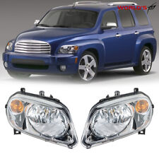 Right+Left Headlights For 2006-2011 Chevy HHR Halogen Chrome Housing Clear Lens picture