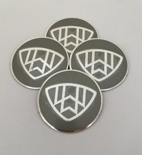 4x 75mm Silver and Chrome Stickers Emblems picture