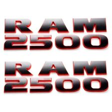 2pcs R-a-m 2500 Door Nameplate 3D Emblem for R-a-m Truck (Black Red) picture