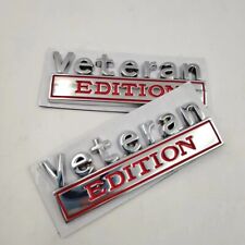 New Car Truck Rear Tailgate Sticker Decal VETERAN Edition Emblem Badge 2pcs picture
