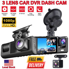 Dash Cam HD 1080p Car Dual Lens Front/Rear/Inside Video Recorder Camera G-sensor picture