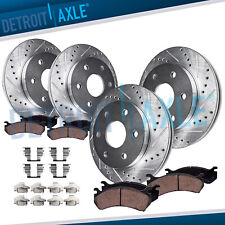 Front Rear DRILLED Rotors + Ceramic Brakes Pads for 2006 - 2010 Hummer H3 H3T picture