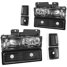 Headlights Assembly Fits 1994-1998 Chevy C/K Tahoe Suburban Replacement Lamps picture