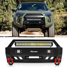 For 2010-2023 Toyota 4runner Front Bumper W/Winch Plate & Lights & Red D-Rings picture