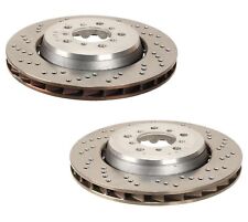 SHW Perf Pair Set of 2 Front Drilled 345mm Disc Brake Rotors for BMW E46 E85 E86 picture