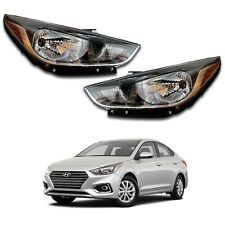 For 2018 2022 Hyundai Accent SE SEL Halogen Headlights Assembly Left Right Pair picture