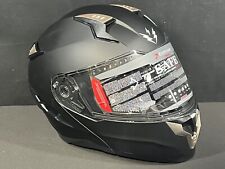 1Storm HJA119 Motorcycle Modular Full Face Helmet Matte Black XL New Open Box  picture