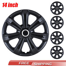 14 Inch Black Wheel Covers Set of 4 14