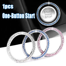 1pcs Car Bling Button Start Switch Diamond Rhinestone Ring Decor Car Accessories picture