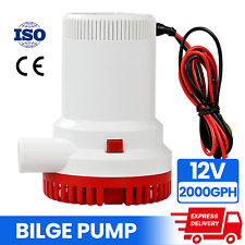 2000GPH 12V Electric Marine Submersible Bilge Sump Water Pump for Boat Hose US   picture