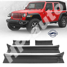 Door Sill Guards Entry Scuff Plate Cover For Jeep Wrangler JL 2018-2023 4-Door picture