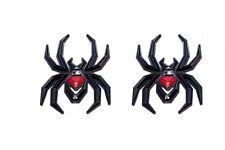 2 X Black Red Spider Emblem Fit F-150 Silverado Sierra RAM Black Widow Edition picture