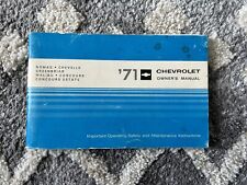 Vintage 1971 Chevrolet Nomad Chevelle Greenbriar Owner's Manual GM Canada ￼ picture