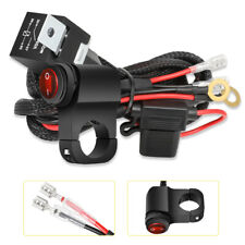 1-Lead Wiring Harness Kit w/Motorcycle Handlebar On-Off Switch For LED Light Bar picture