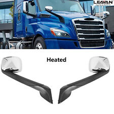 For Freightliner Cascadia 2018+ Pair Chrome Heated Hood Mirror Pair Set LH+RH picture