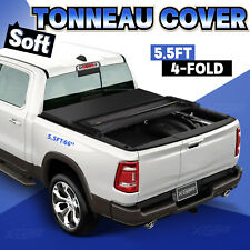 5.5ft 66'' Bed Soft Quad 4-fold Tonneau Cover for 2009-2024 Ford F-150 Truck PVC picture